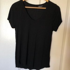 Black Topshop Scoop Neck Tee